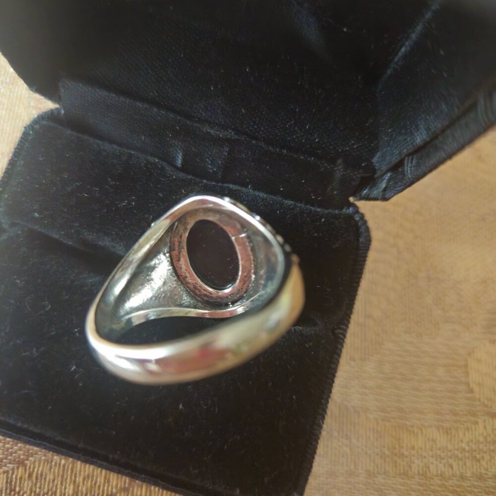 Men's Silver Tone Statement Ring - image 5